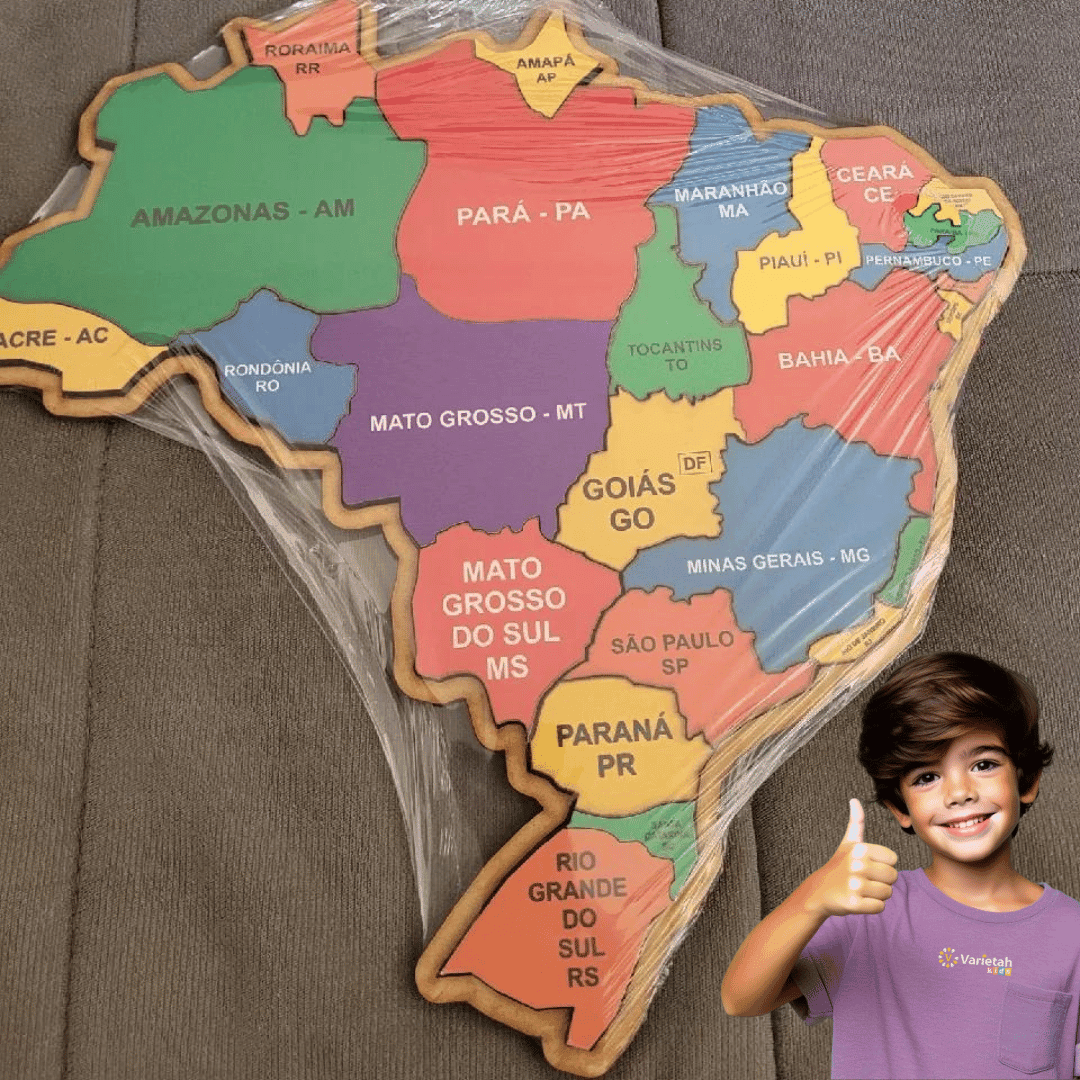 Mapa Montessori Quebra Cabeça Brasil | Varie™