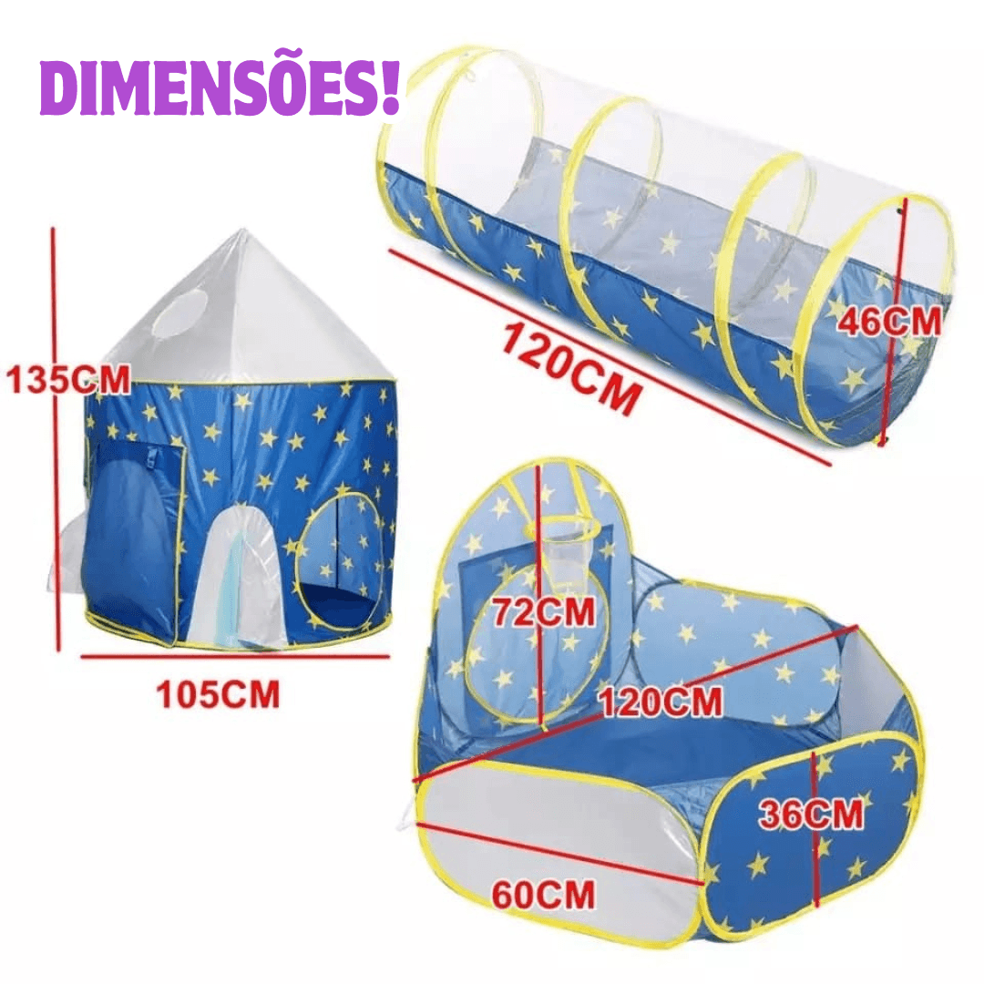 Castelinho Mágico com Túnel Divertido | Original Varietah Kids™