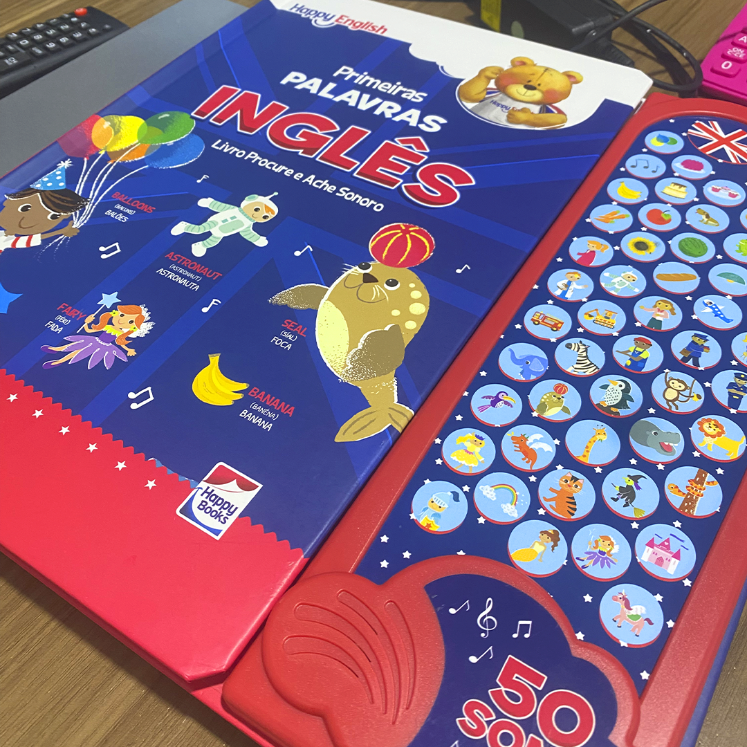 Livro Sensorial Sonoro em Inglês 100 Sons | Varie™