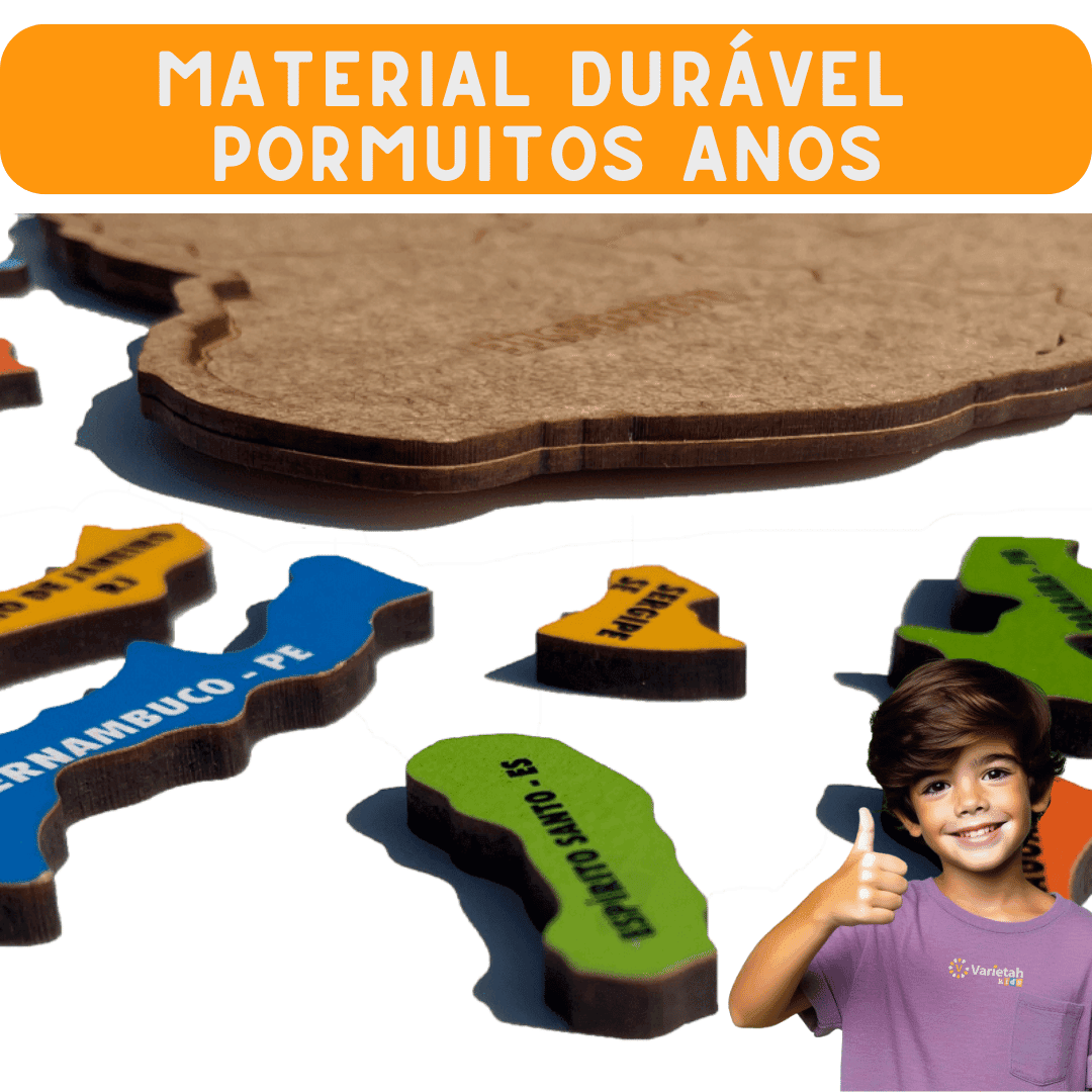 Mapa Montessori Quebra Cabeça Brasil | Varie™