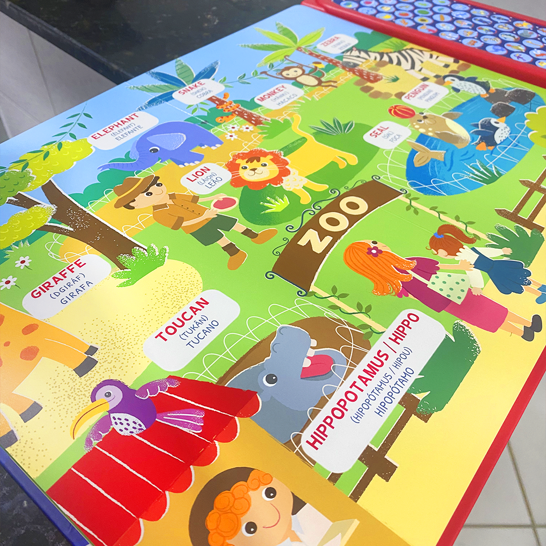 Livro Sensorial Sonoro em Inglês 100 Sons | Varie™