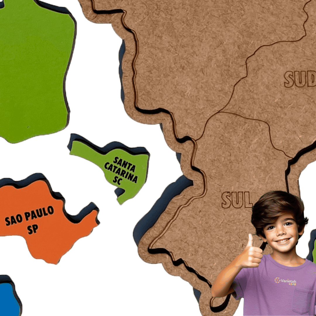Mapa Montessori Quebra Cabeça Brasil | Varie™