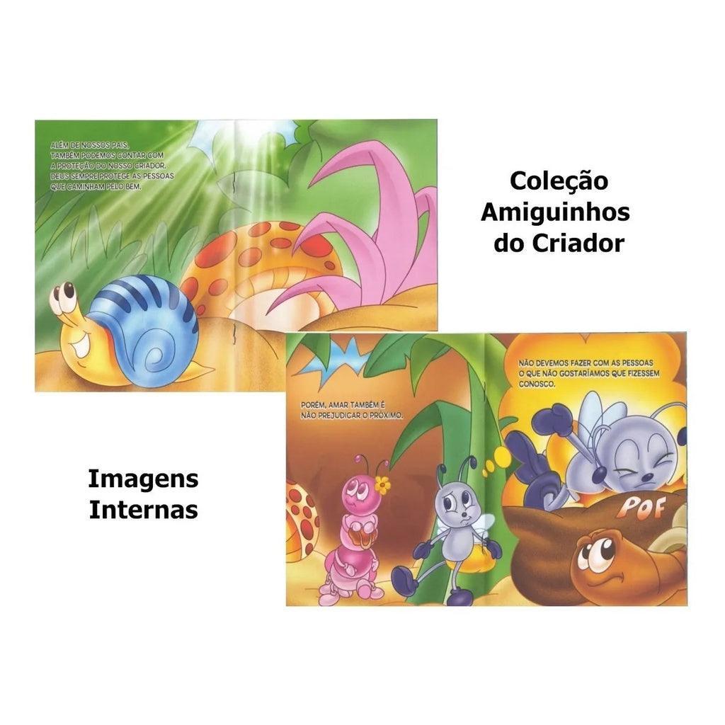 Kit Com 24 Livros Biblicos Infantil 16 Ler E 8 Pintar Colorir