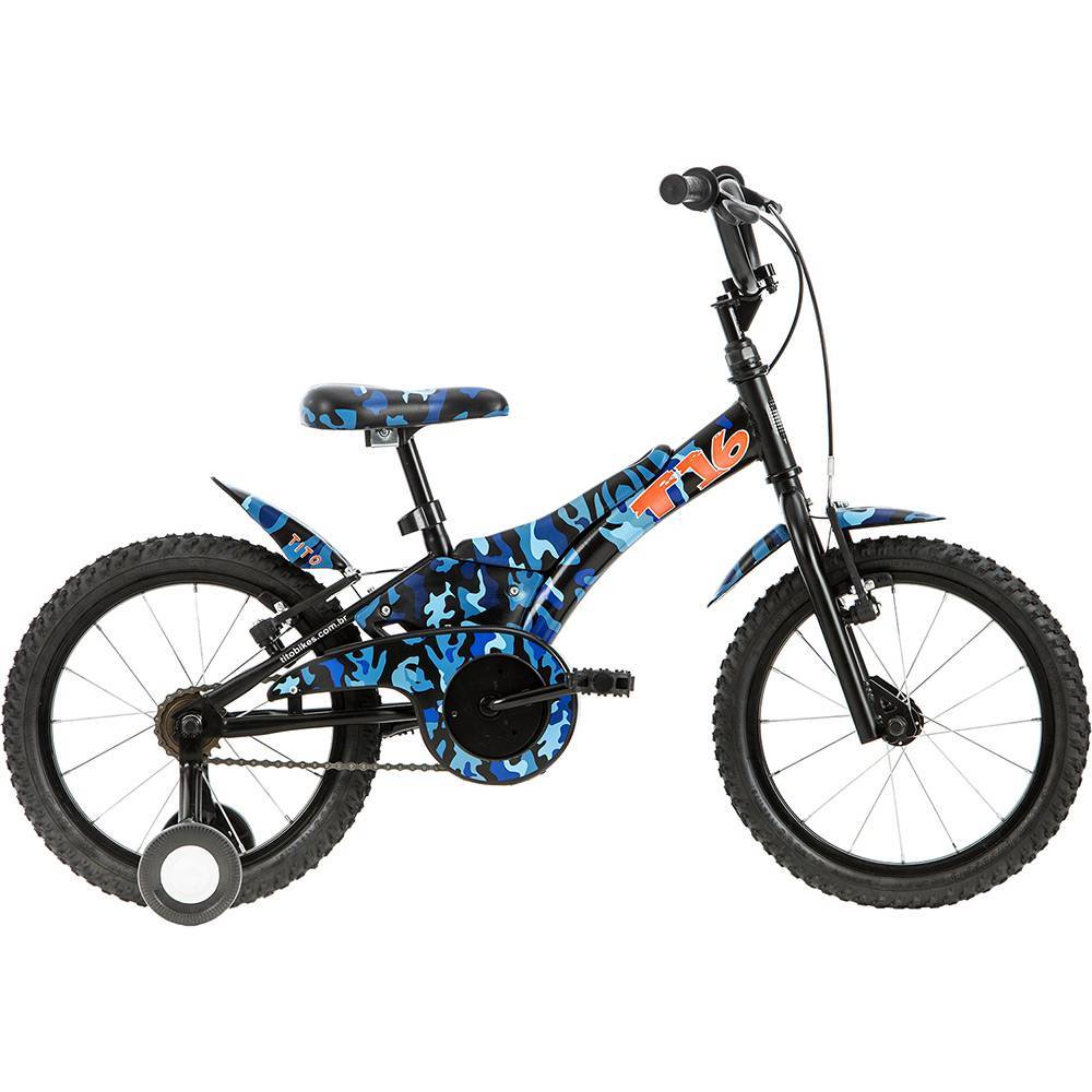 Bicicleta Infantil Groove Aro 16 Camuflada Azul