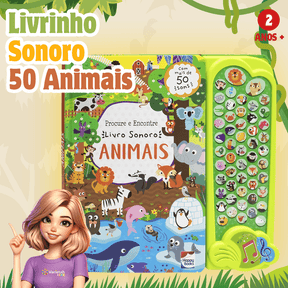 Livro Sensorial 50 Sons Animais + BRINDE EXCLUSIVO | Varie™