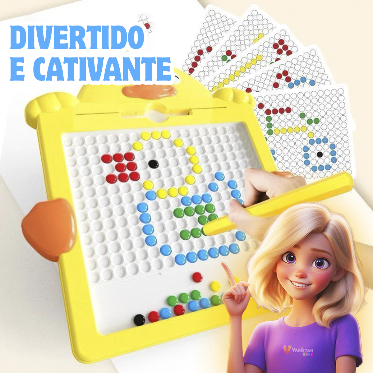 Lousa Mágica Caneta Magnética Infantil