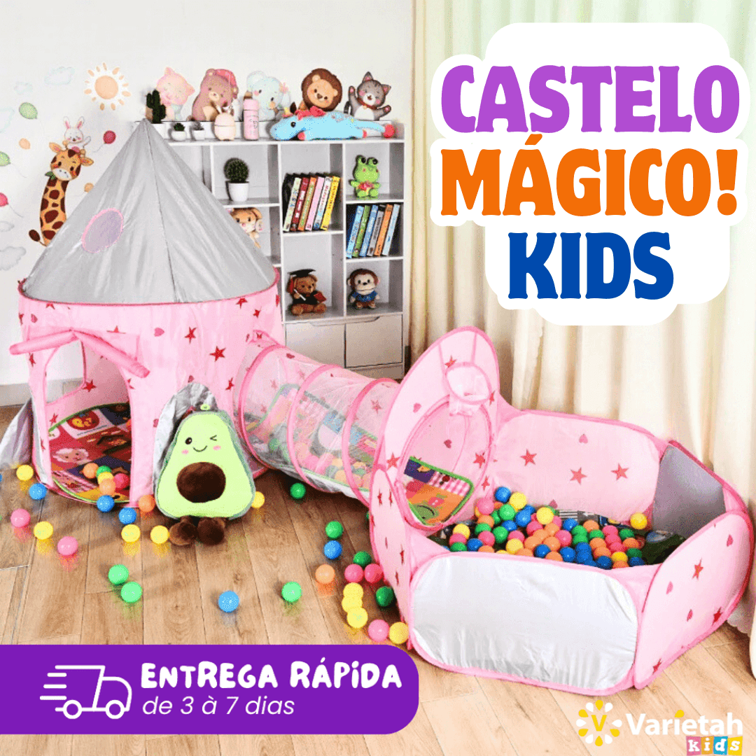 Castelinho Mágico com Túnel Divertido | Original Varietah Kids™