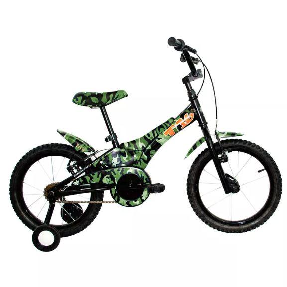 Bicicleta Infantil Aro 16 Camuflada Verde