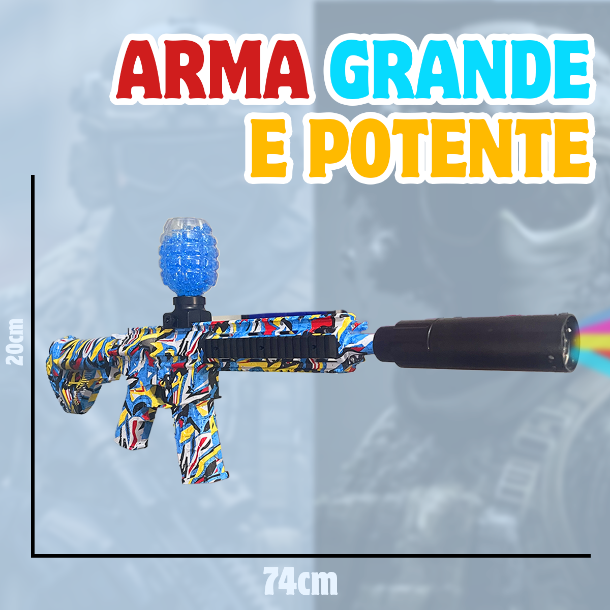 Arminha de Gel Metralhadora Automática Infantil | Varie