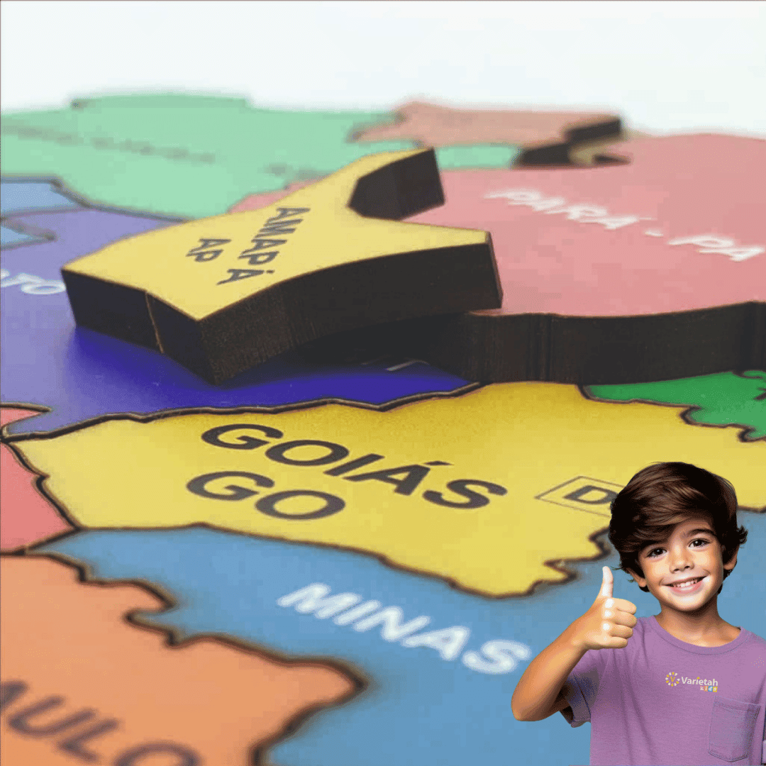 Mapa Montessori Quebra Cabeça Brasil | Varie™