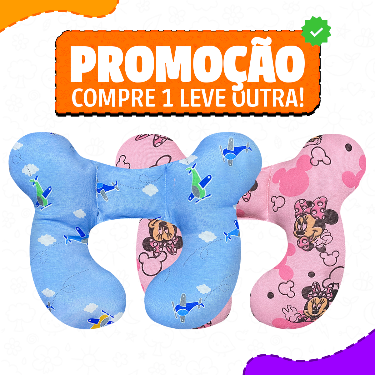 Almofadinha Baby Super Confortável 03 Meses á 4 Anos | Original Varietah Kids™