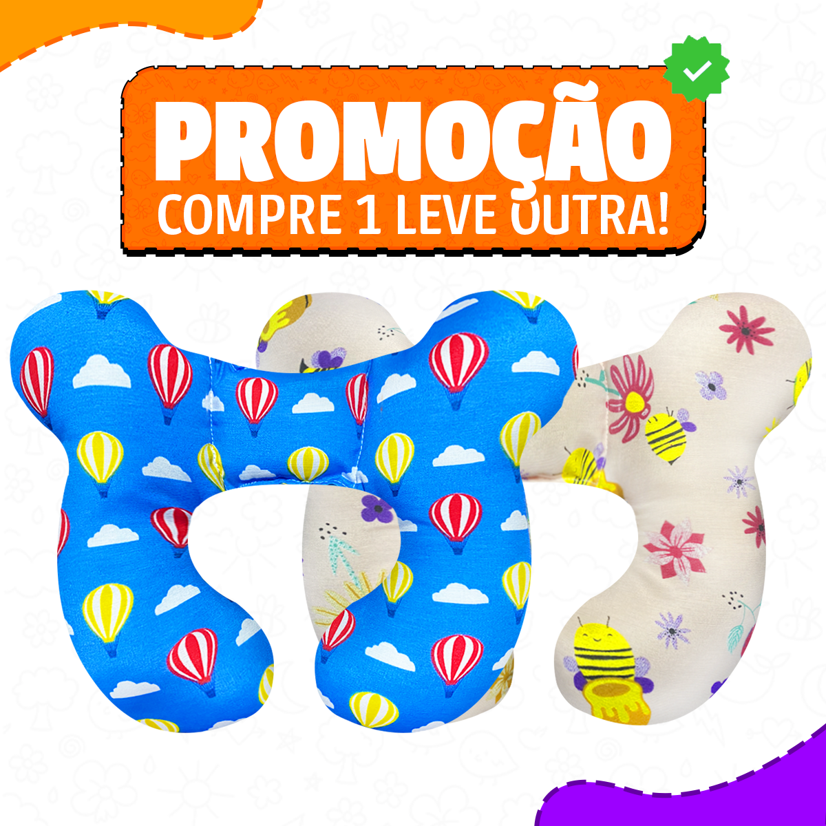 Almofadinha Baby Super Confortável 03 Meses á 4 Anos | Original Varietah Kids™