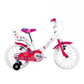 Bicicleta Infantil Aro 16 Branca c/ Porta Boneca