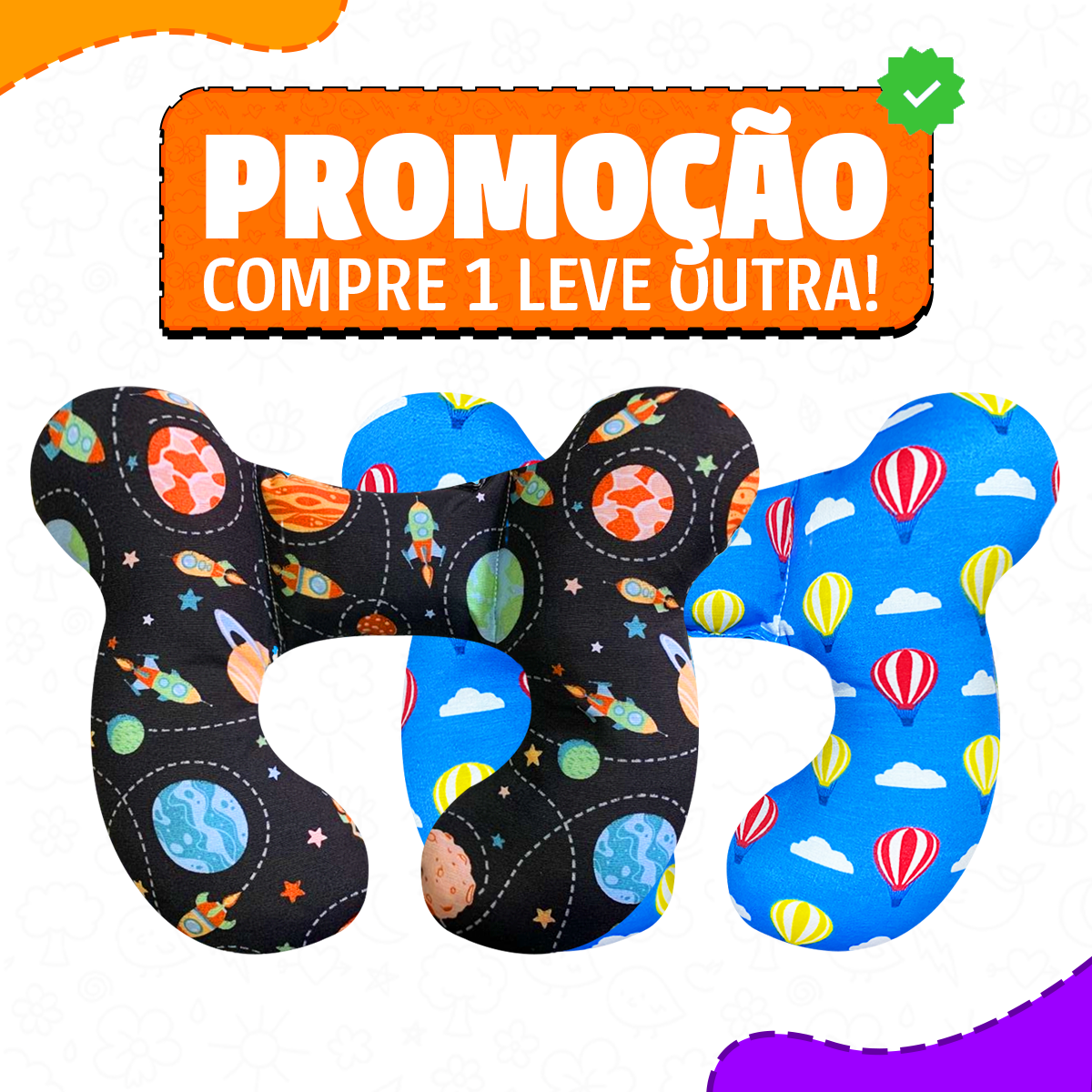 Almofadinha Baby Super Confortável 03 Meses á 4 Anos | Original Varietah Kids™