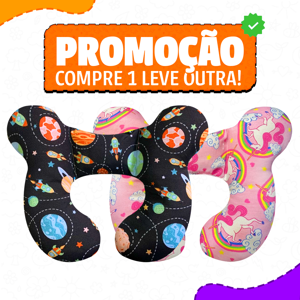 Almofadinha Baby Super Confortável 03 Meses á 4 Anos | Original Varietah Kids™