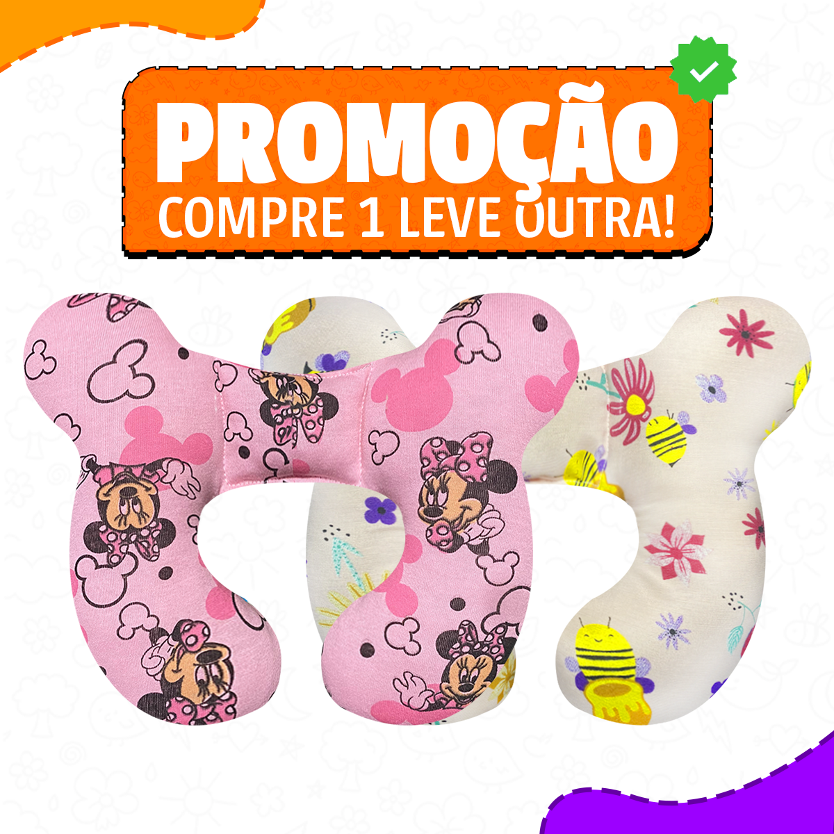 Almofadinha Baby Super Confortável 03 Meses á 4 Anos | Original Varietah Kids™