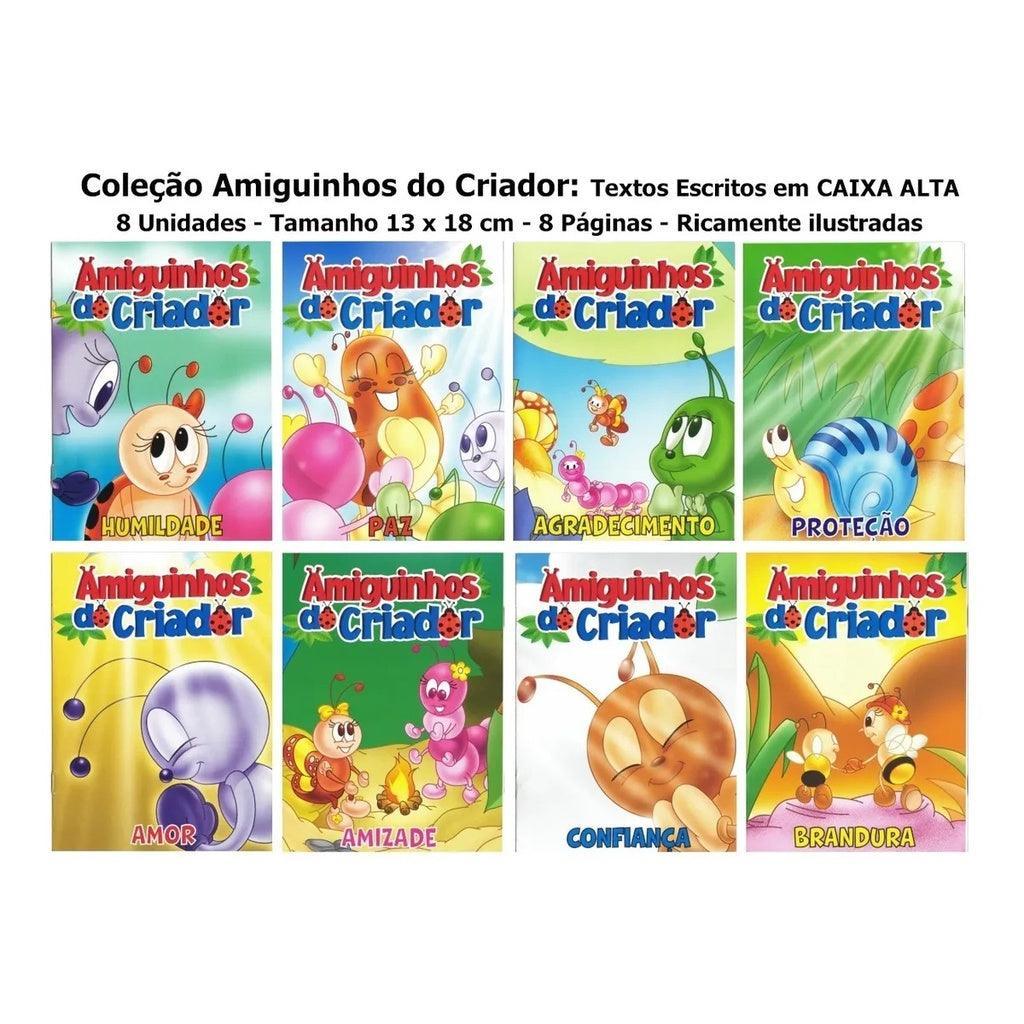 Kit Com 24 Livros Biblicos Infantil 16 Ler E 8 Pintar Colorir