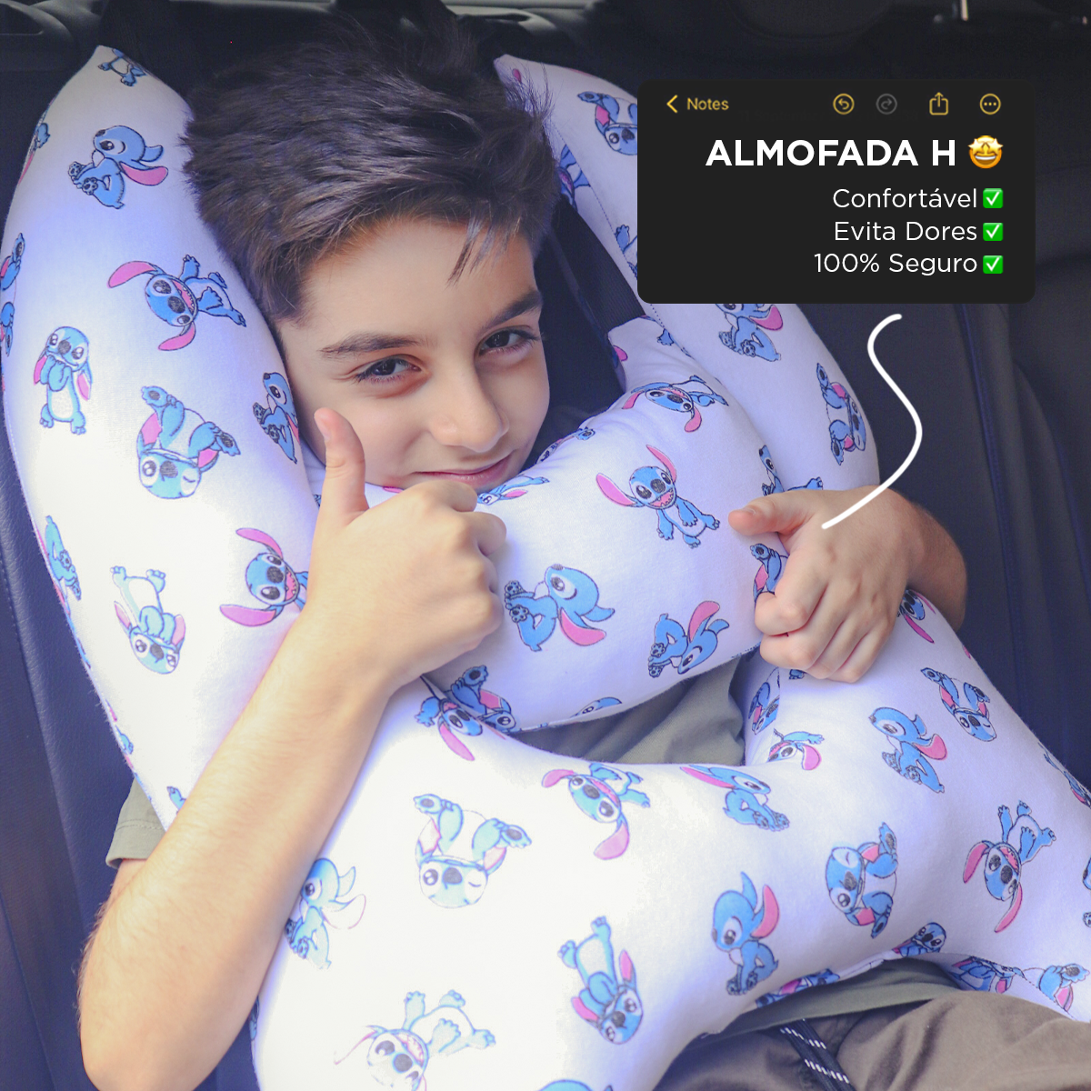 Almofada H Viagens e Passeios Tranquilos | Varietah Kids™