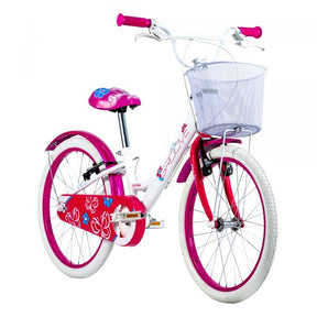 Bicicleta Infantil Aro 20 Branca c/ Cesta