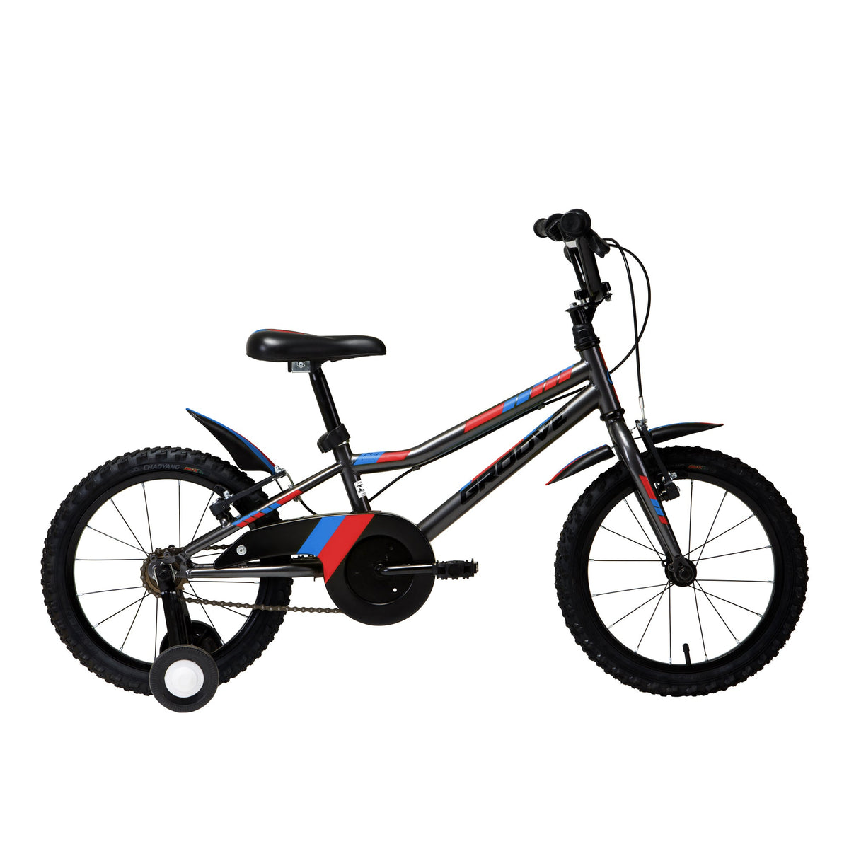 Bicicleta Infantil Groove Ragga 16 - Grafite/Azul/Vermelho