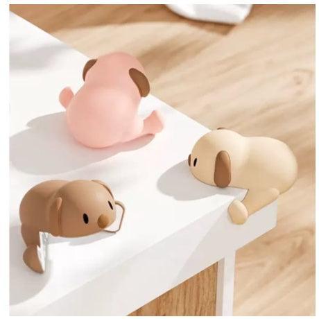 KIT com 4 Protetor de Quina de Silicone Cachorrinhos | Varie™