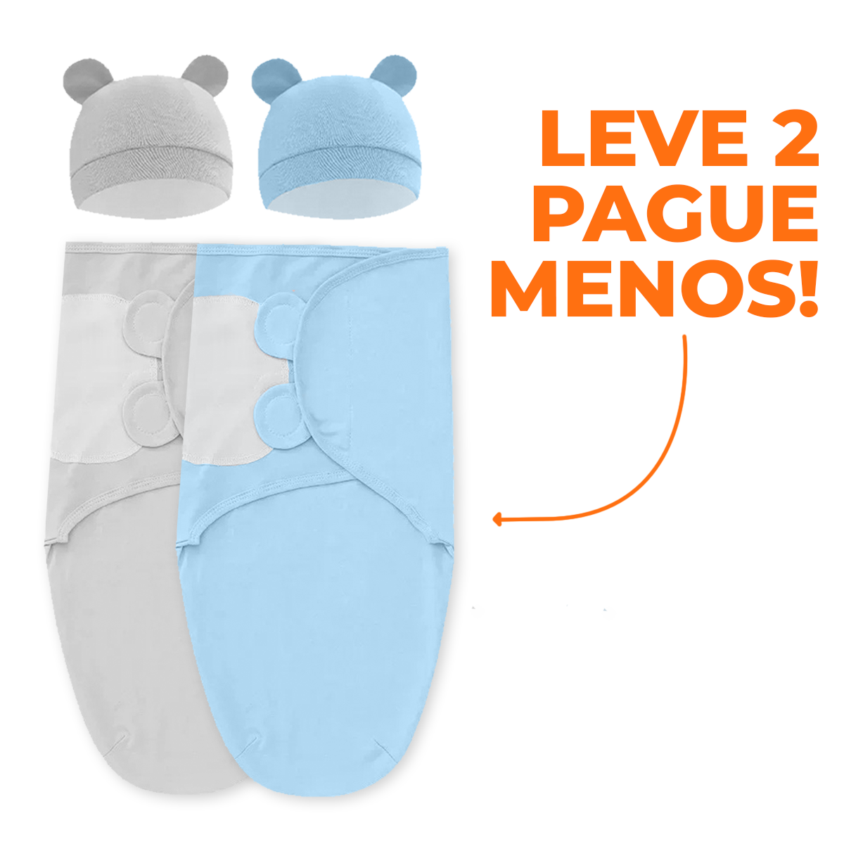 Charutinho + Toquinha Baby 100% Algodão | Varietah Kids®