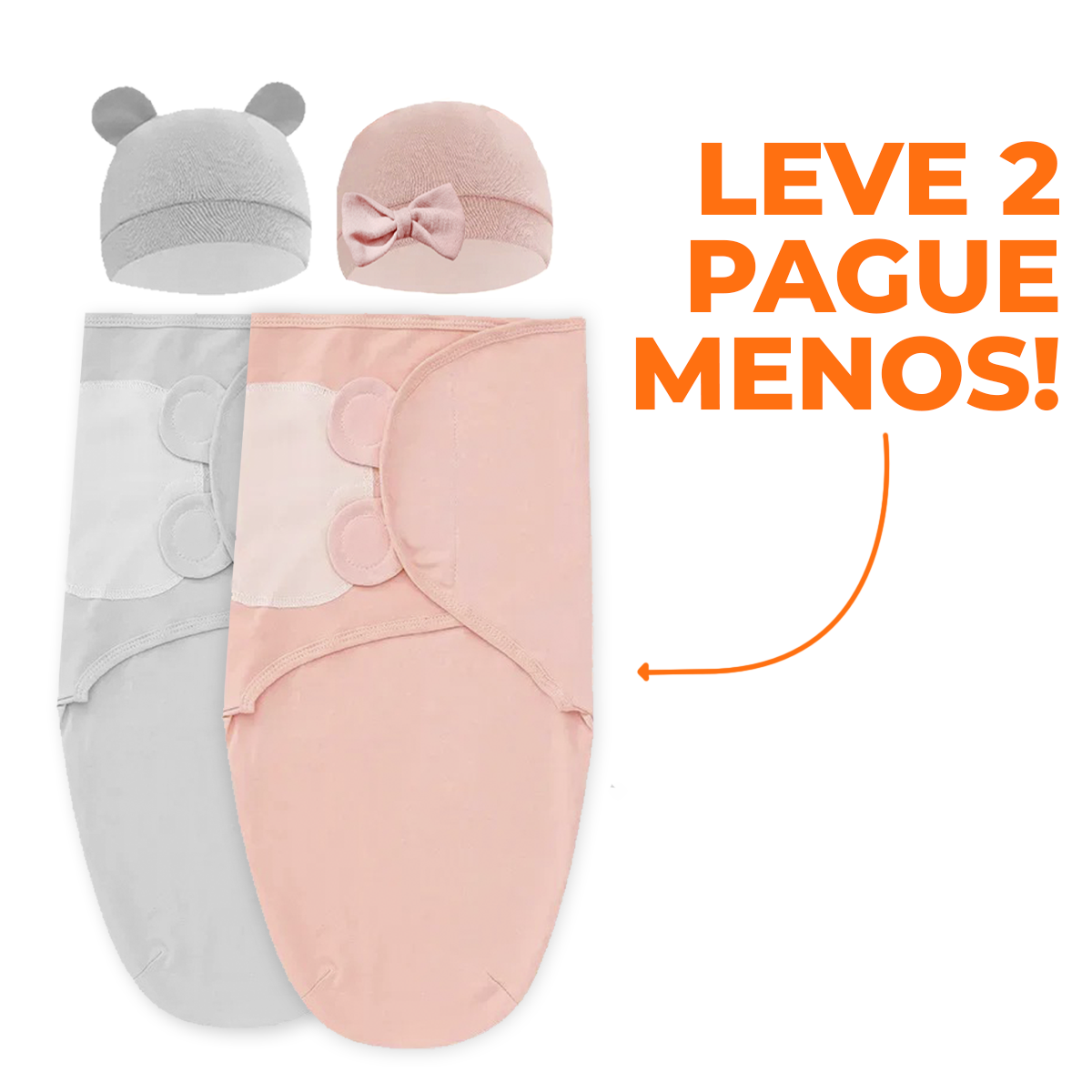 Charutinho + Toquinha Baby 100% Algodão | Varietah Kids®